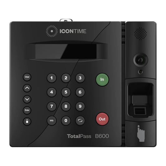 IconTime B600 TotalPass Biometric Fingerprint Time Clock System