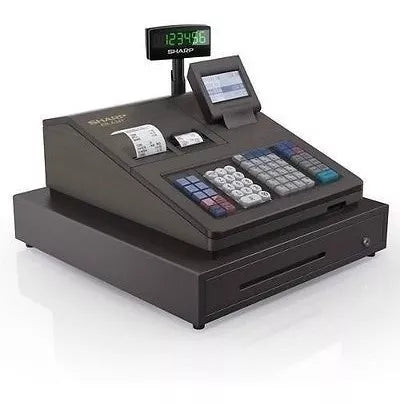 Sharp XE-A407 Dual Tape Electronic Cash Register with 8-Line LCD
