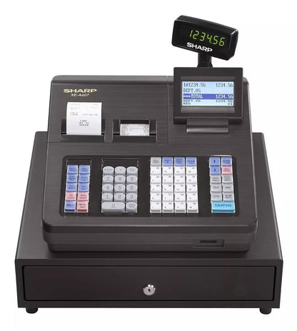 Sharp XE-A407 Dual Tape Electronic Cash Register with 8-Line LCD
