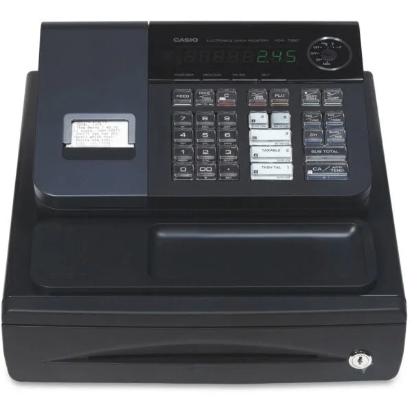 Casio PCR-T280 Thermal Cash Register, Stylish Black (PCR-T280)