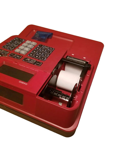 Casio SE-S100S-RD Electronic Cash Register With Thermal Printer, Red (SE-S100S-RD)